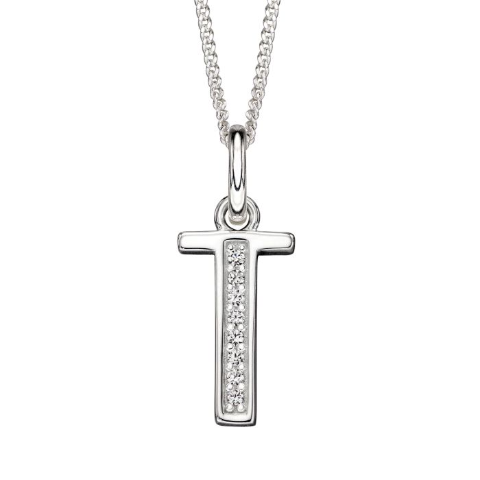 Beginnings Initial Pendant with CZ