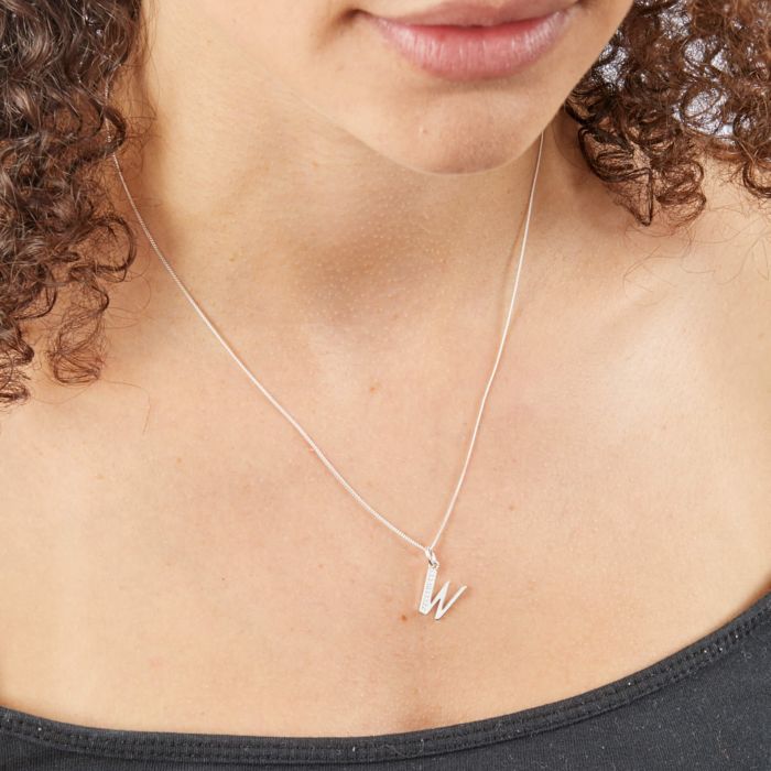 Beginnings Initial Pendant with CZ