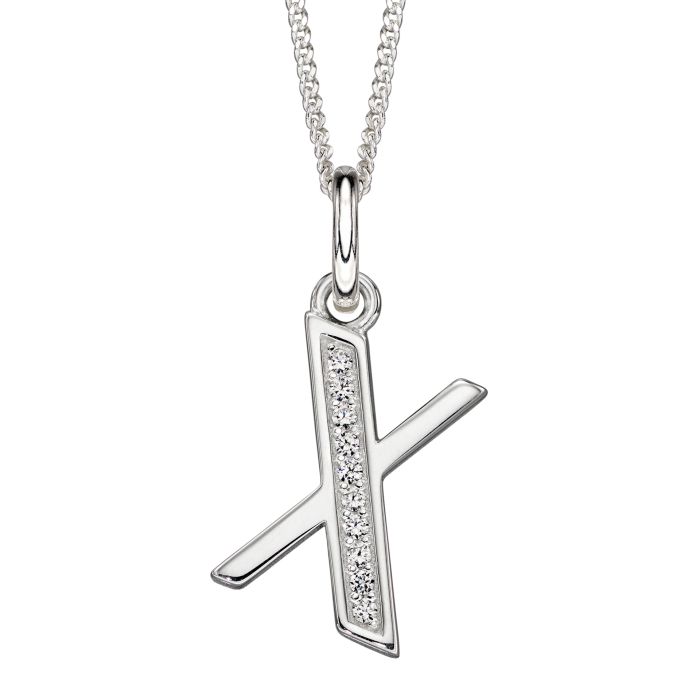 Beginnings Initial Pendant with CZ