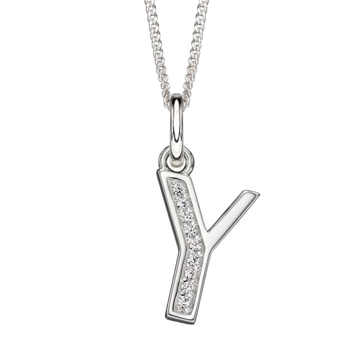 Beginnings Initial Pendant with CZ