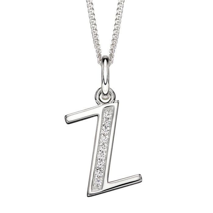 Beginnings Initial Pendant with CZ
