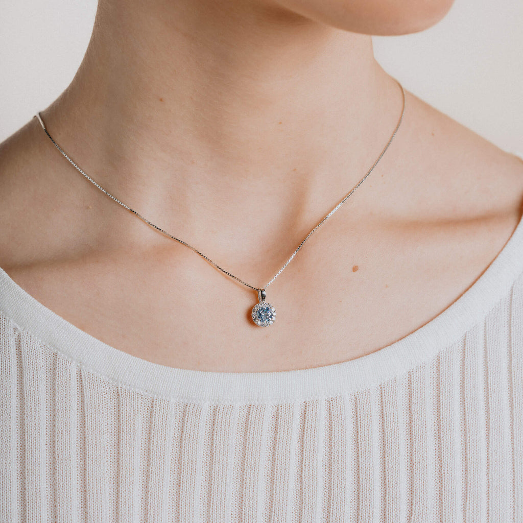 Diamonfire Blue Pave Set Pendant