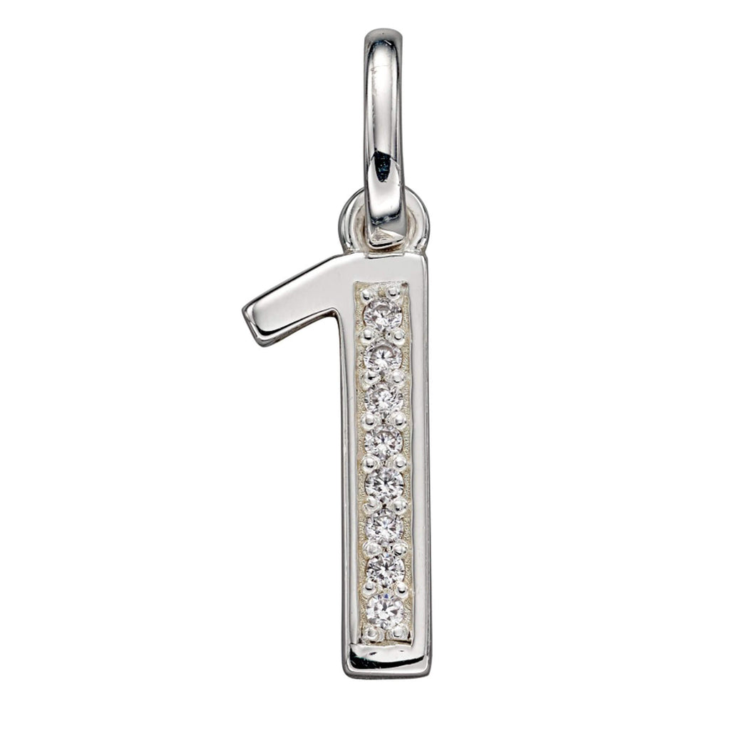 Beginnings Number Pendant with CZ