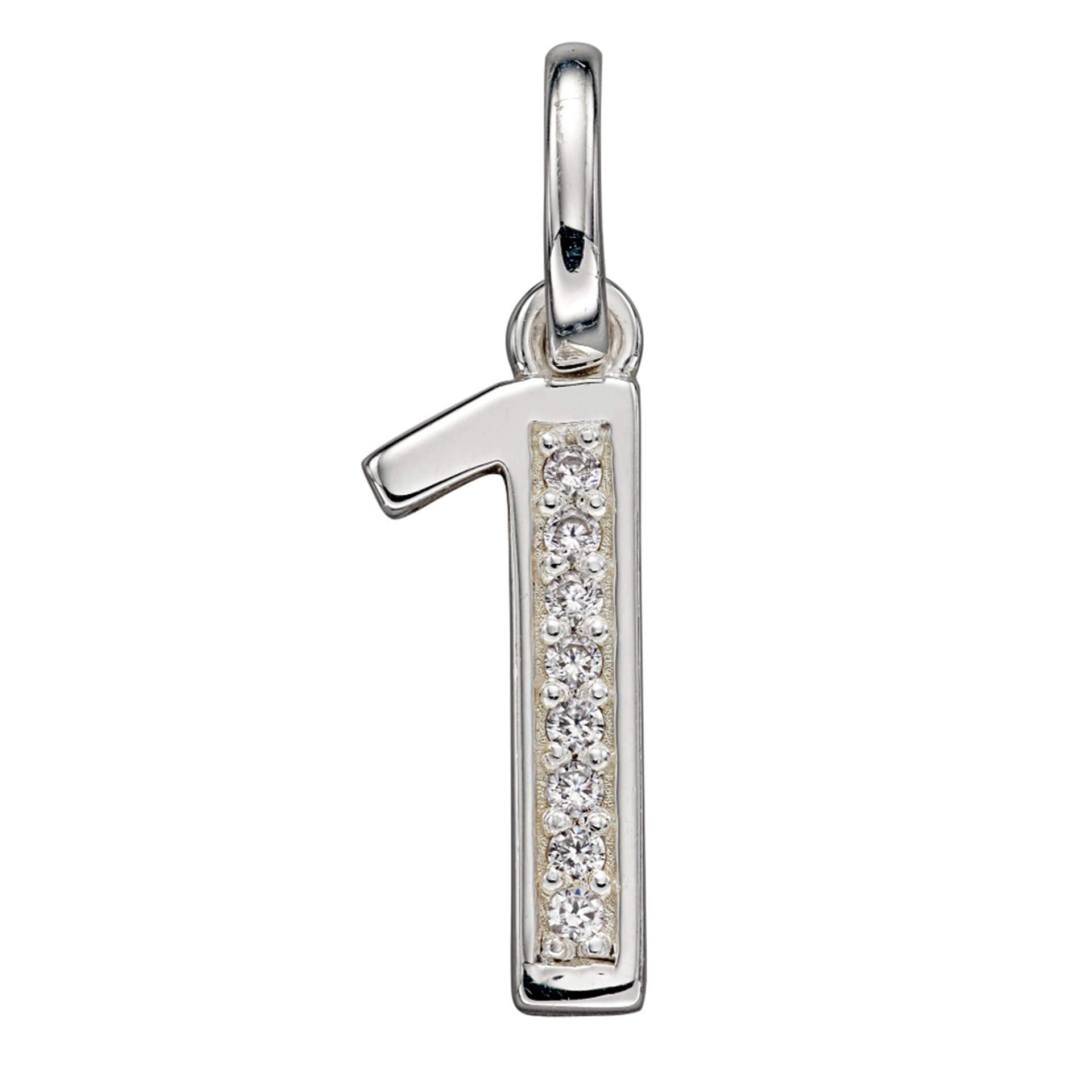 Beginnings Number Pendant with CZ