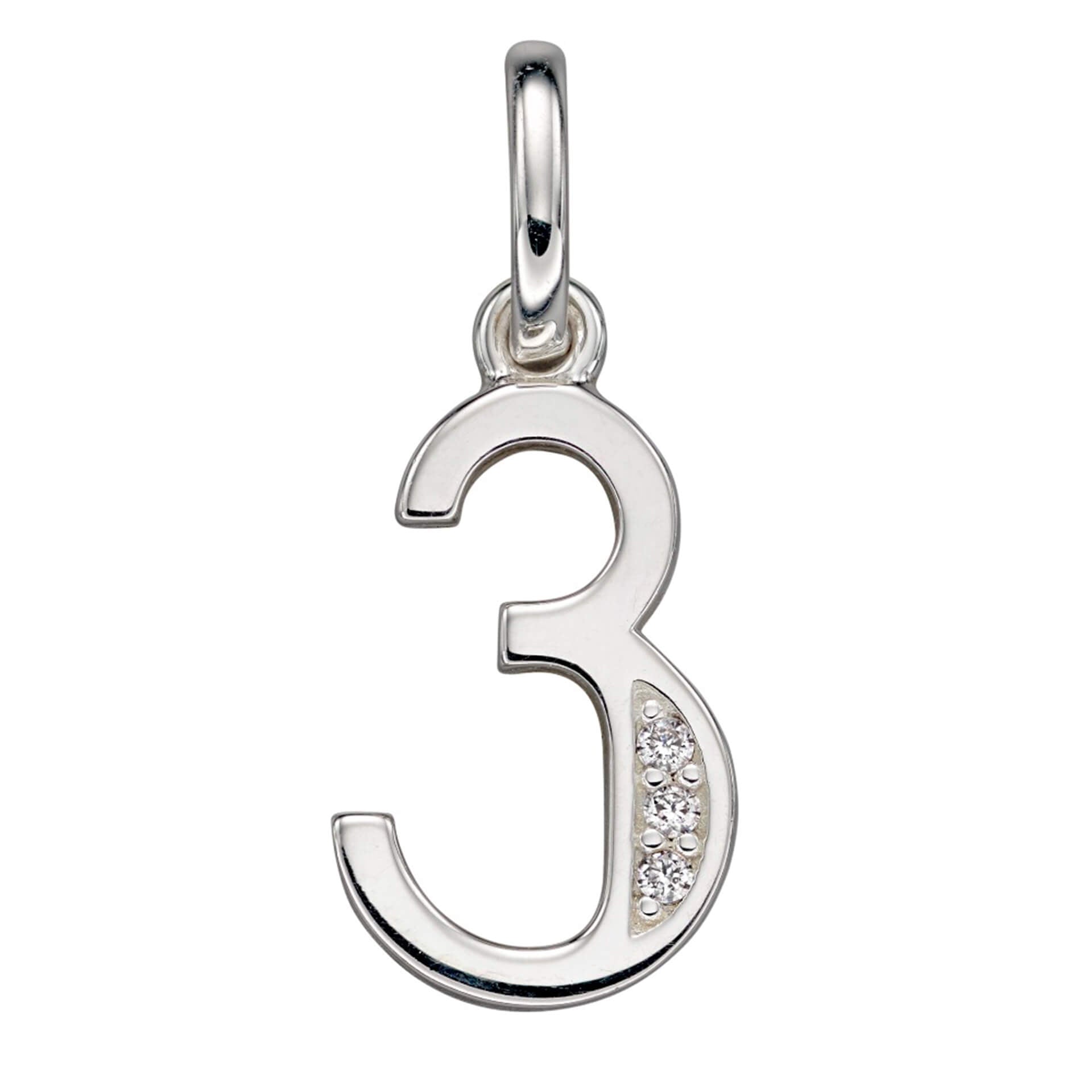 Beginnings Number Pendant with CZ