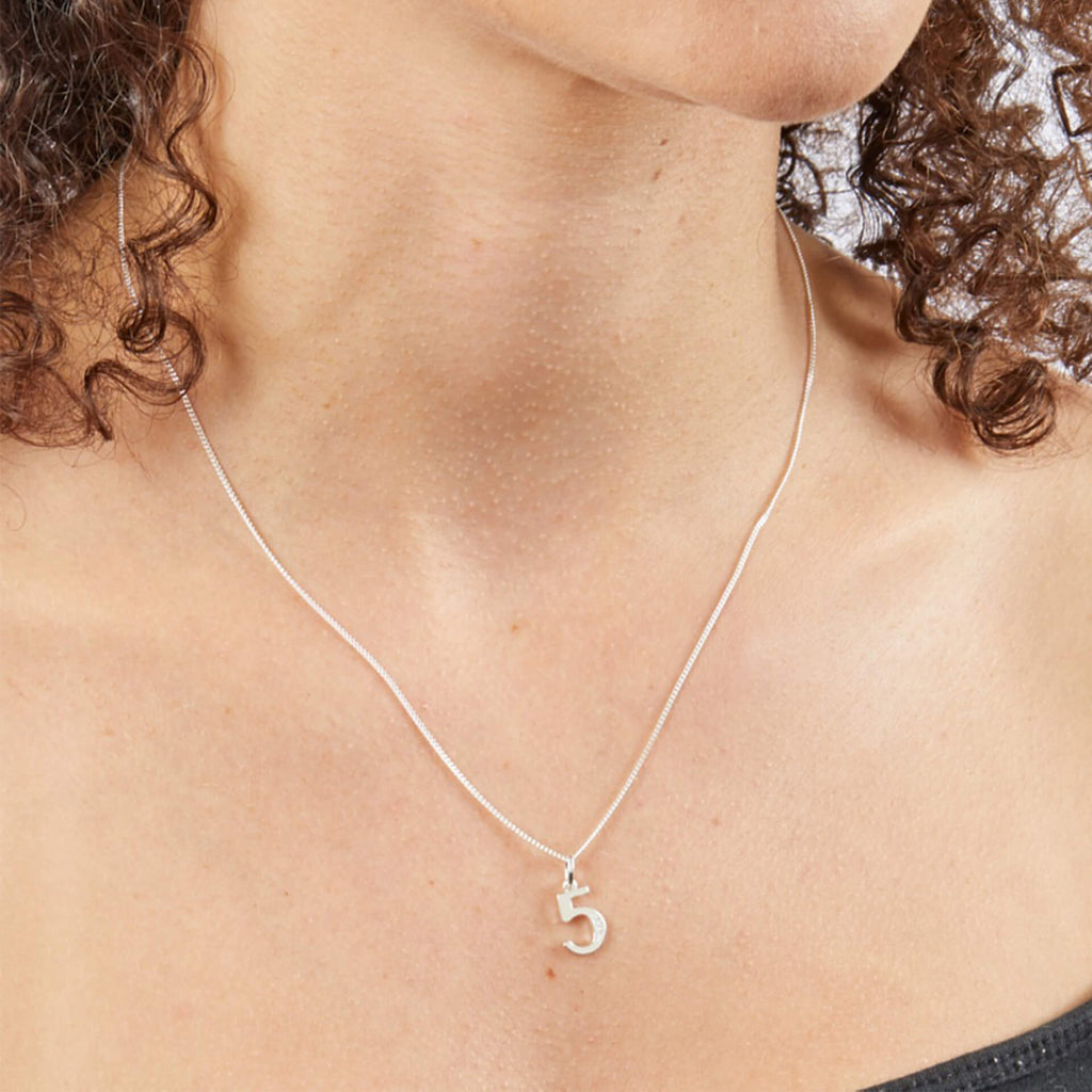 Beginnings Number Pendant with CZ