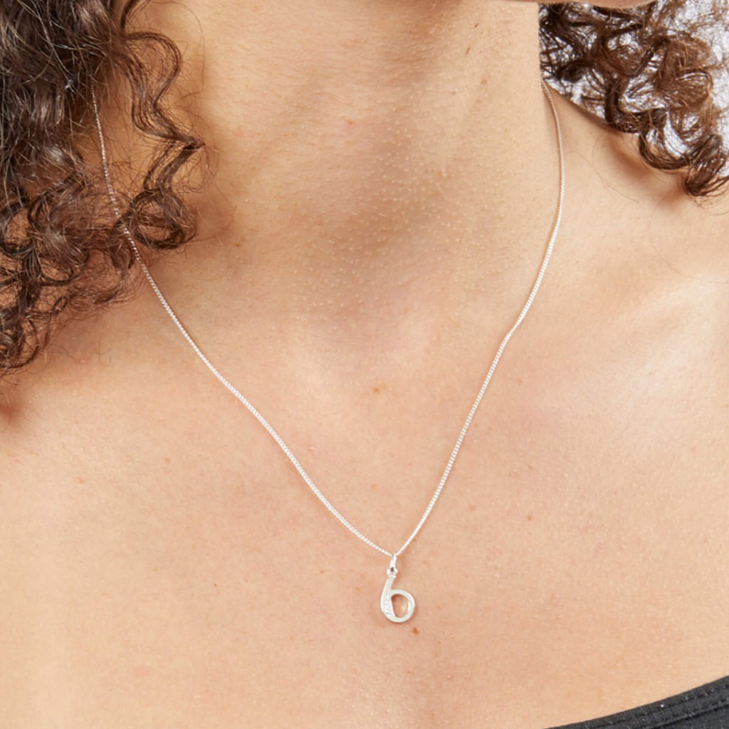 Beginnings Number Pendant with CZ