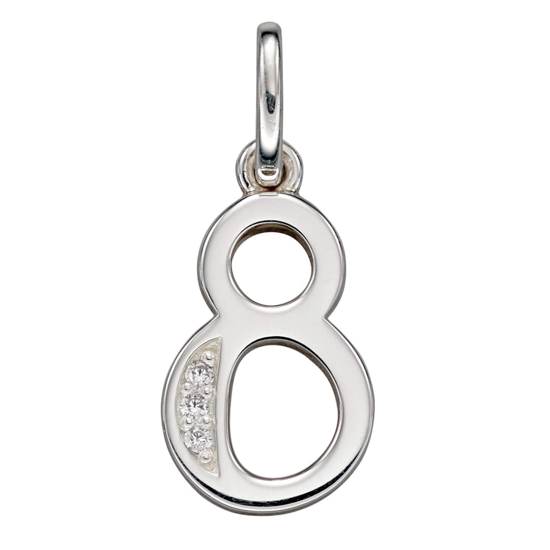 Beginnings Number Pendant with CZ