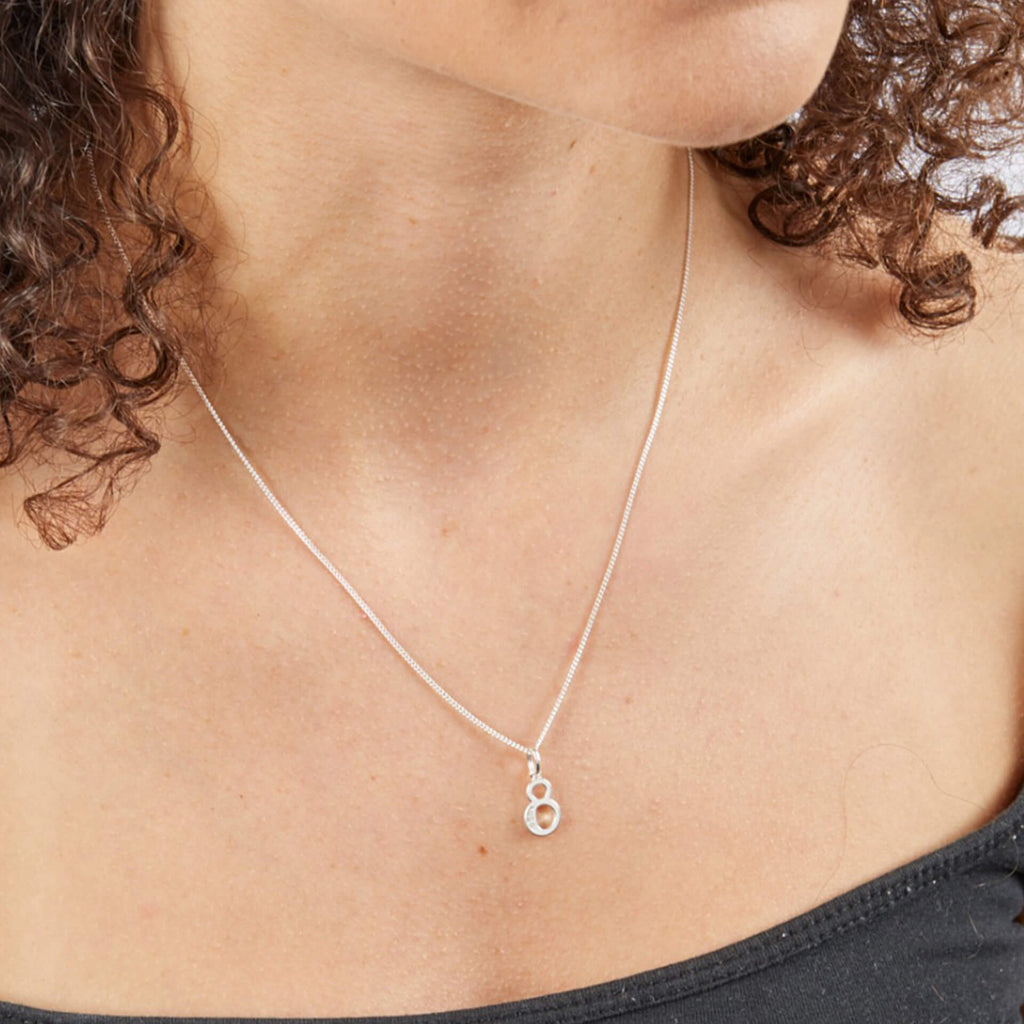 Beginnings Number Pendant with CZ