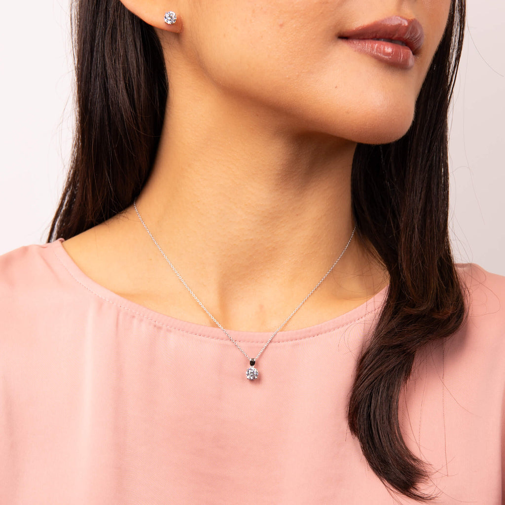 Diamonfire Four Claw Carat Pendant