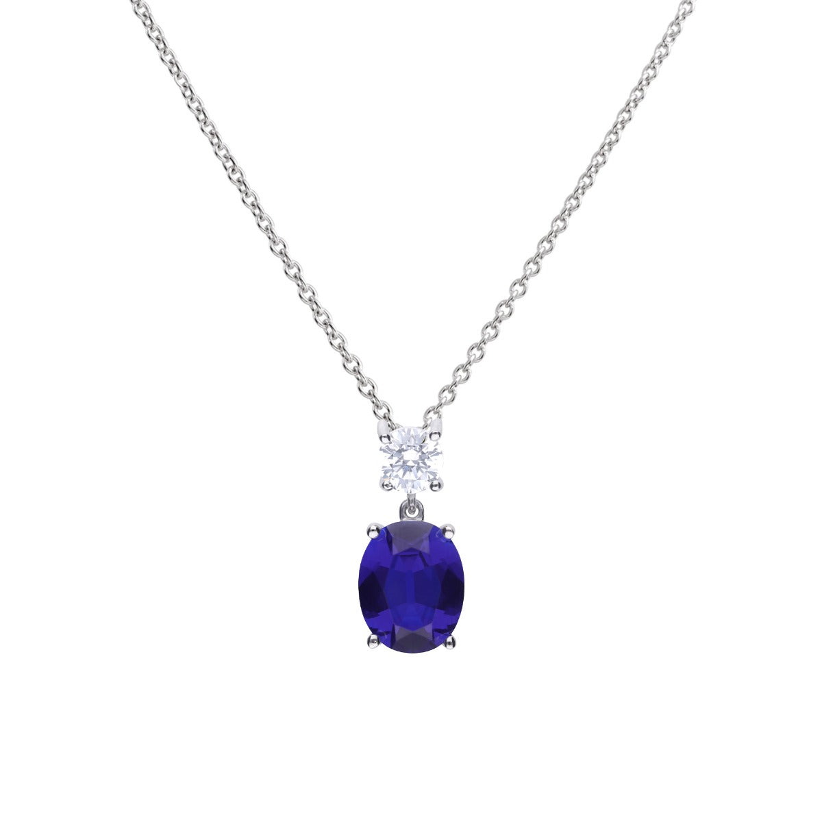 Diamonfire Oval Zirconia Drop Pendant