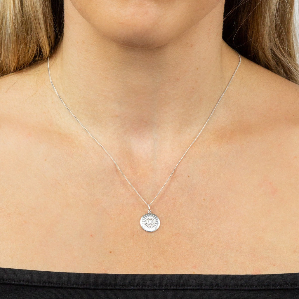 Beginnings Diamond Cut Disc Pendant