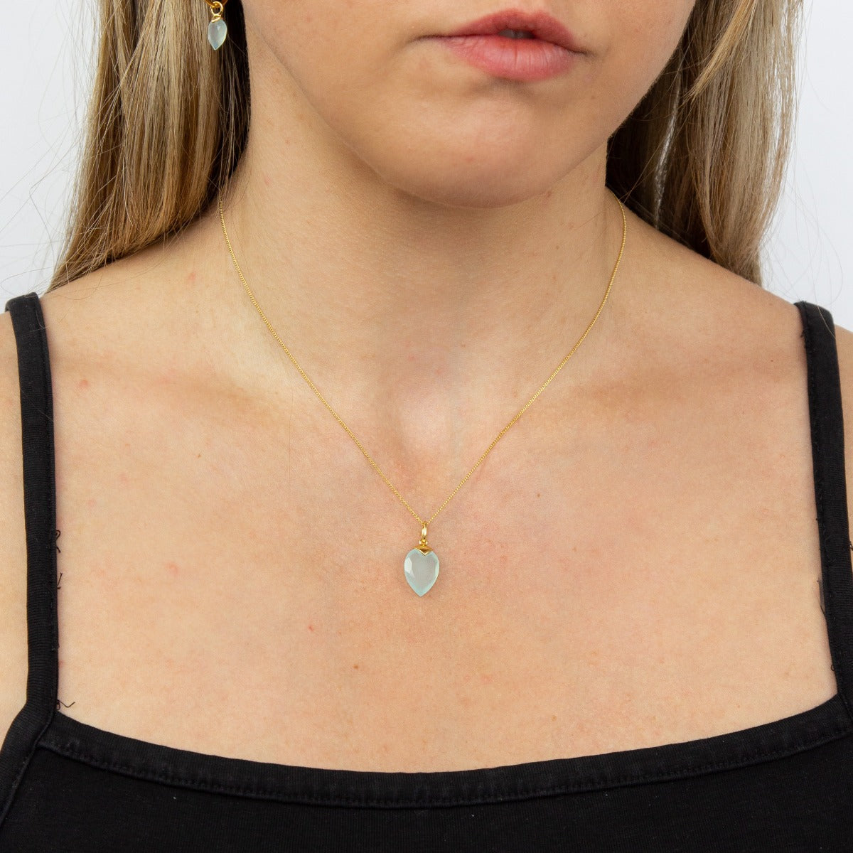 Beginnings Chalcedony Birthstone Pendant