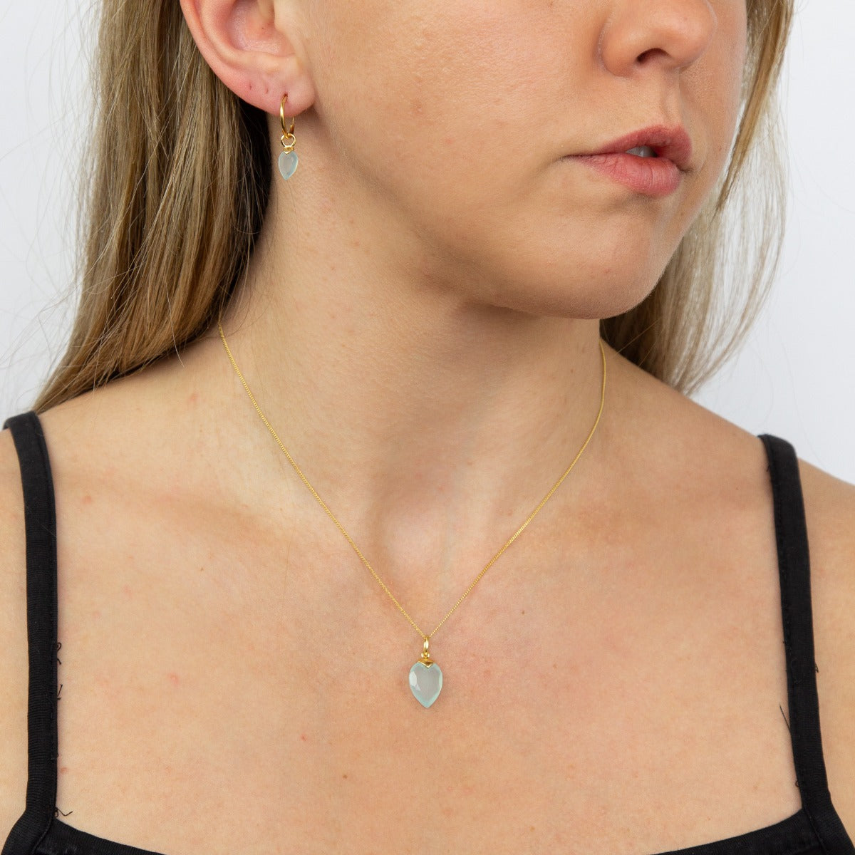 Beginnings Chalcedony Birthstone Pendant