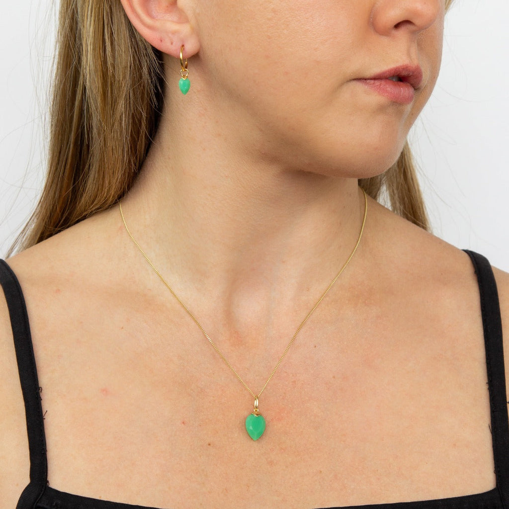 Beginnings Chalcedony Birthstone Hoop Earring Charms