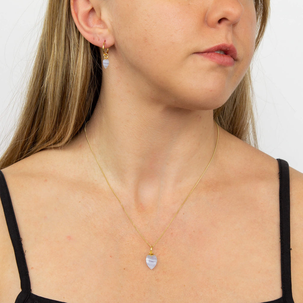 Beginnings Chalcedony Birthstone Hoop Earring Charms