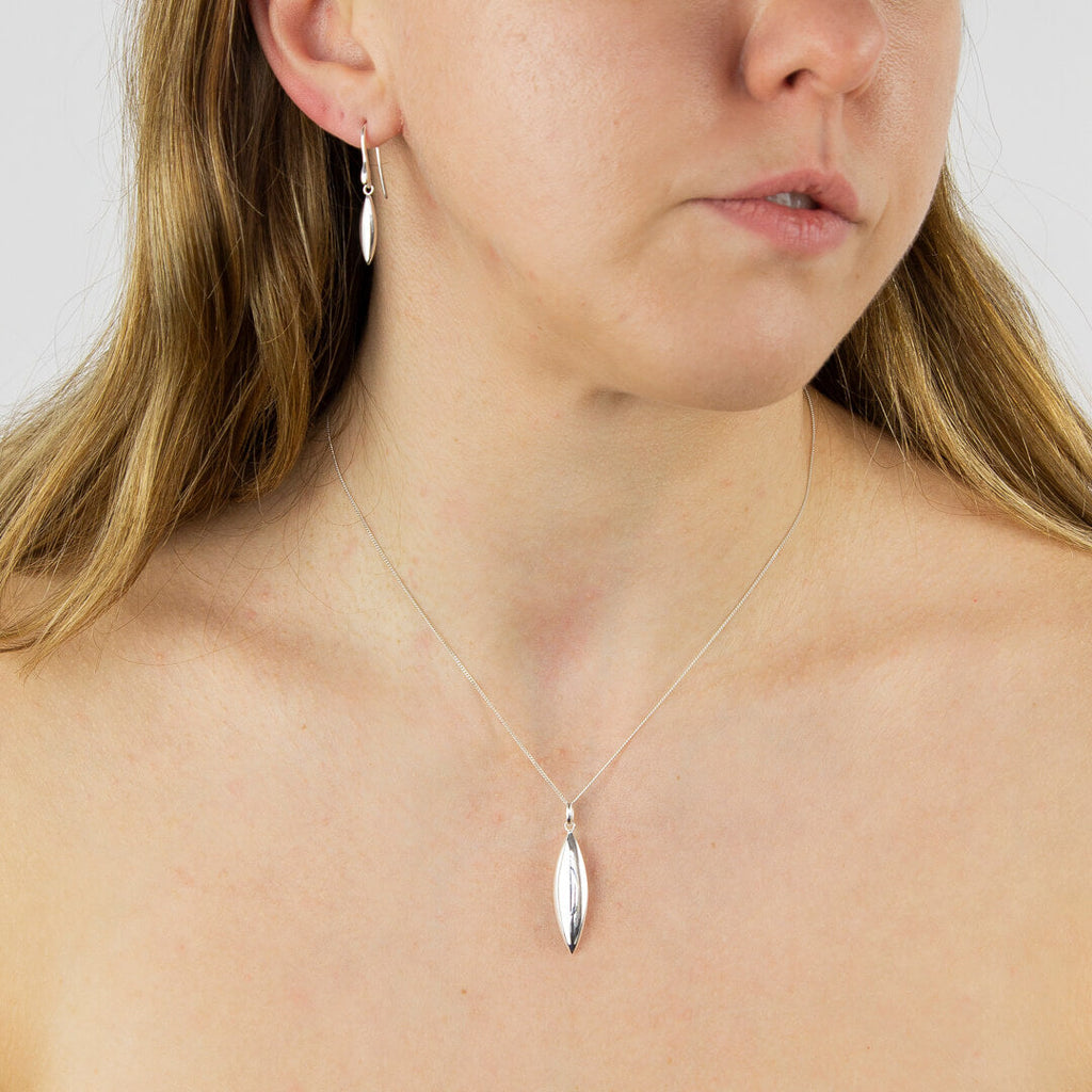 Beginnings Navette Shaped Drop Earrings