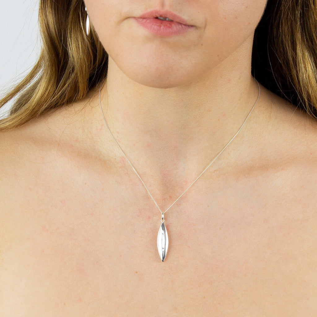 Beginnings Navette Shaped Drop Pendant