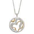 Beginnings Organic Heart Pendant with Yellow Gold Plating and Cubic Zirconia