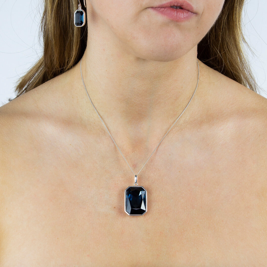Beginnings Elongated Octagon Crystal Pendant