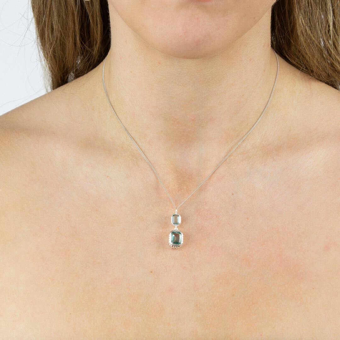 Beginnings Curve Surround Double Drop Pendant