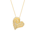 Beginnings Night Sky Inspired Heart Pendant with Yellow Gold Plating