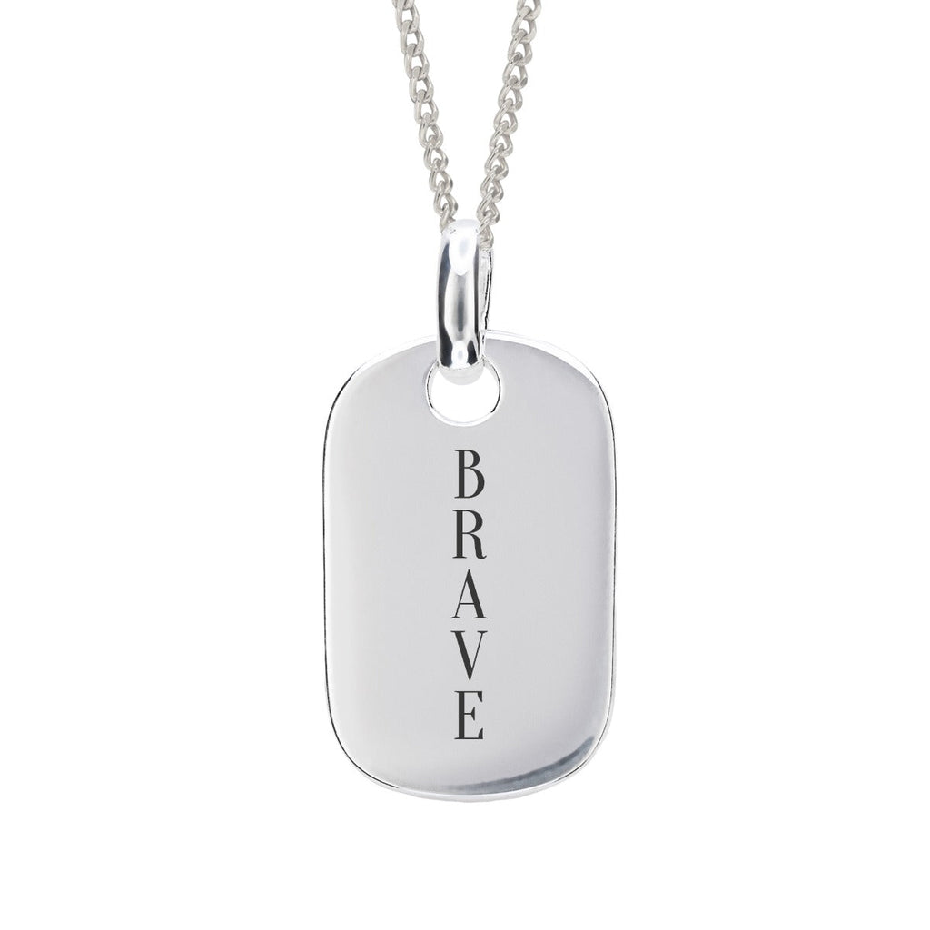Beginnings Rounded Rectangle Tag Pendant