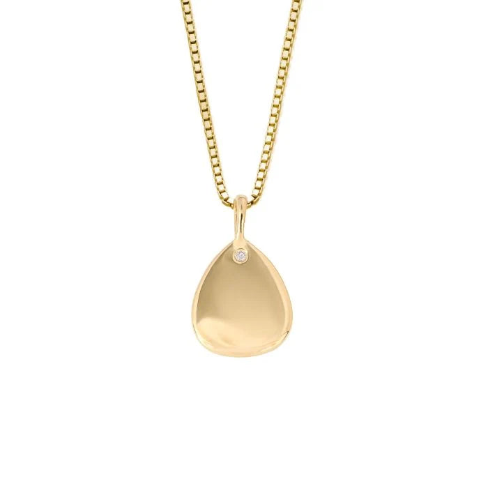 D for Diamond Droplet Tag Pendant with Chain P5208