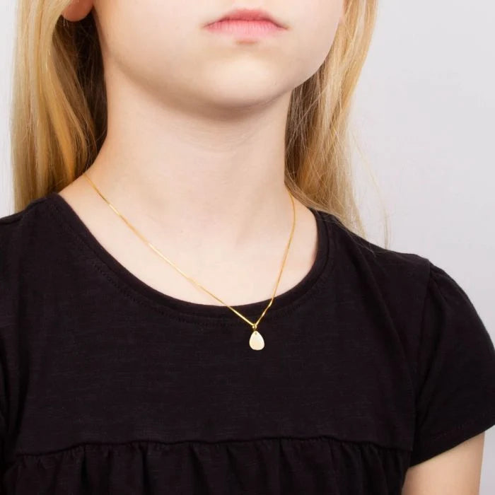 D for Diamond Droplet Tag Pendant with Chain P5208
