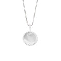 D For Diamond Round Stippled Edge Pendant