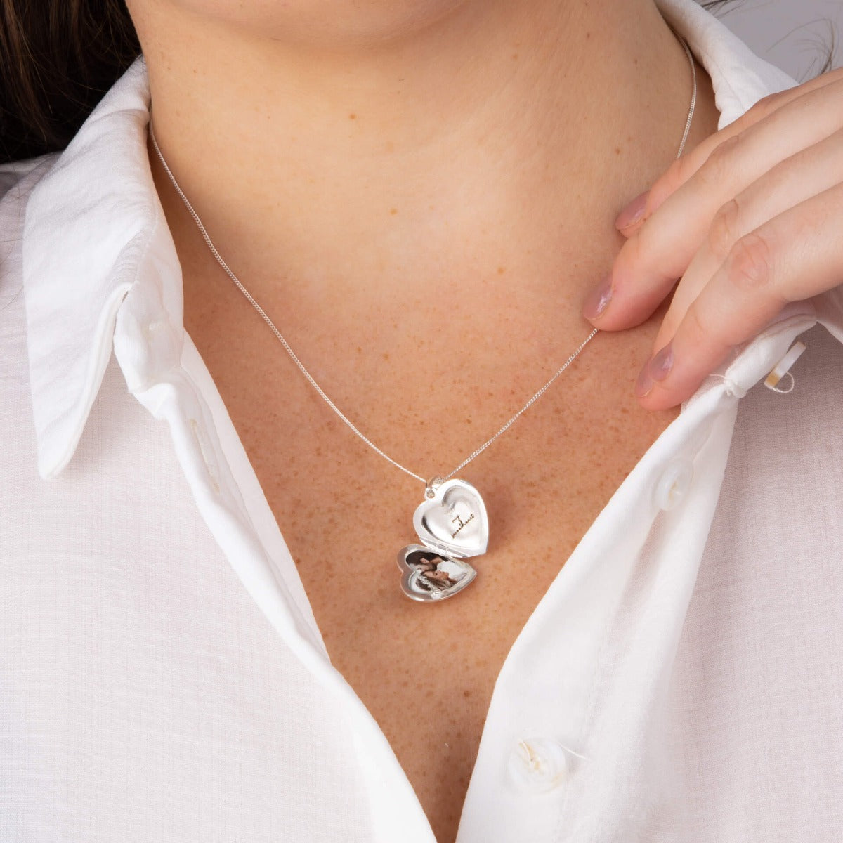 Beginnings Starburst Heart Locket Pendant