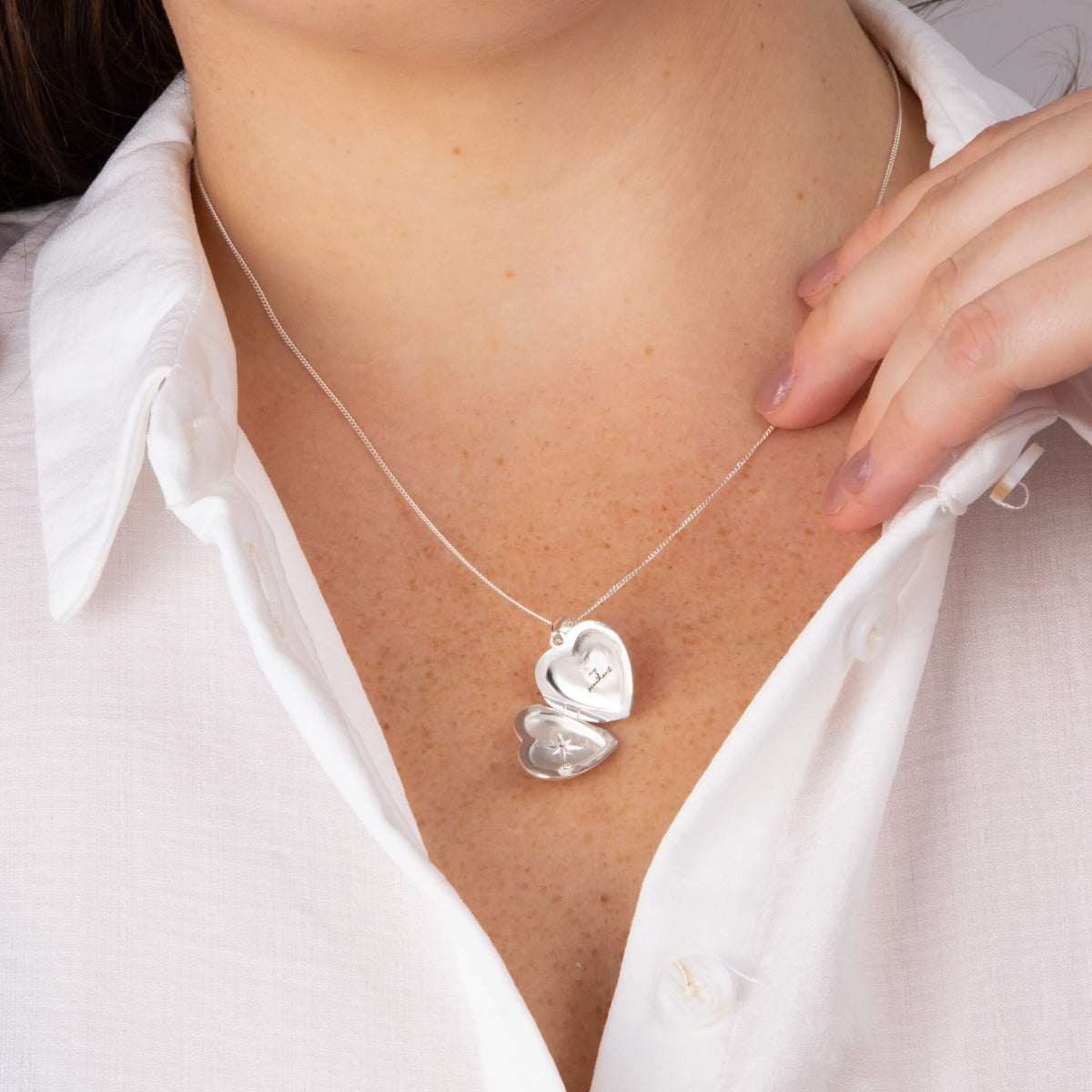 Beginnings Starburst Heart Locket Pendant