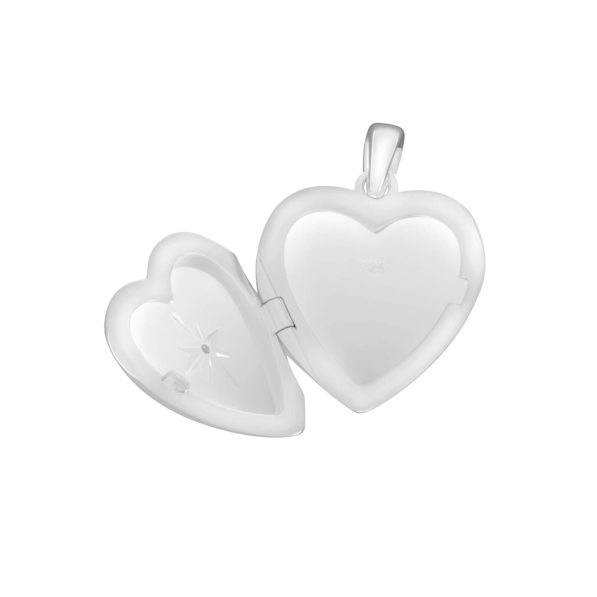 Beginnings Starburst Heart Locket Pendant