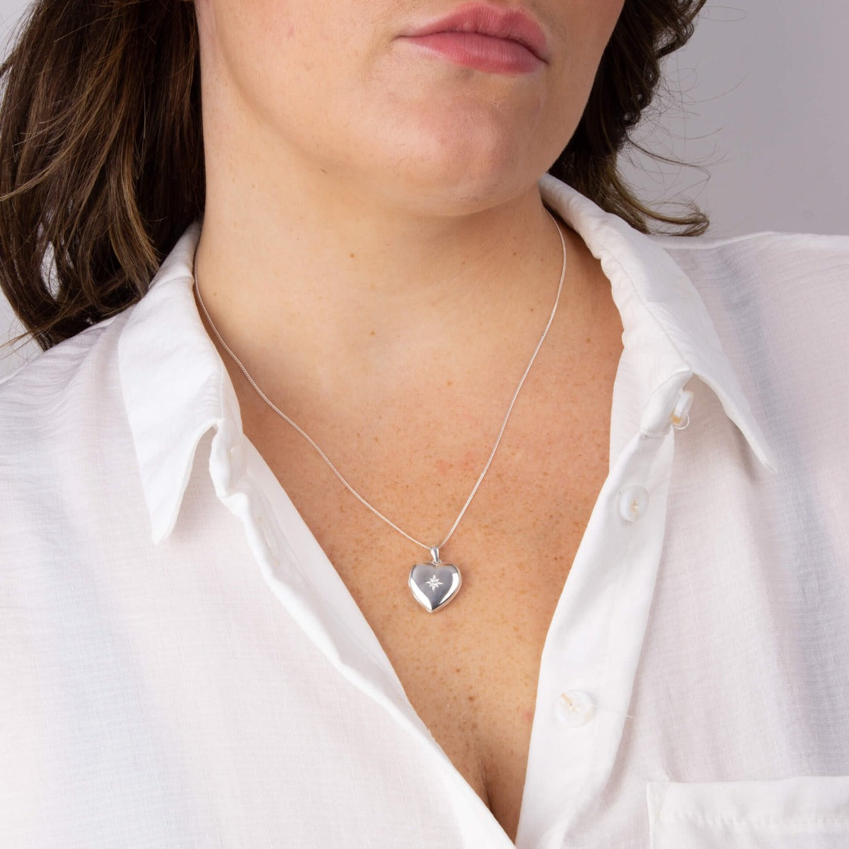 Beginnings Starburst Heart Locket Pendant