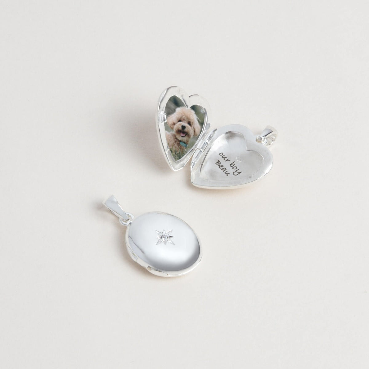 Beginnings Starburst Heart Locket Pendant