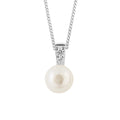 Beginnings Pearl Pendant with Pave Cubic Zirconia
