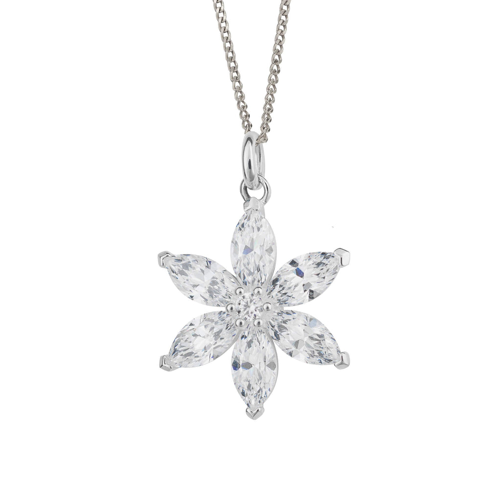 Beginnings Flower Pendant with Cubic Zirconia