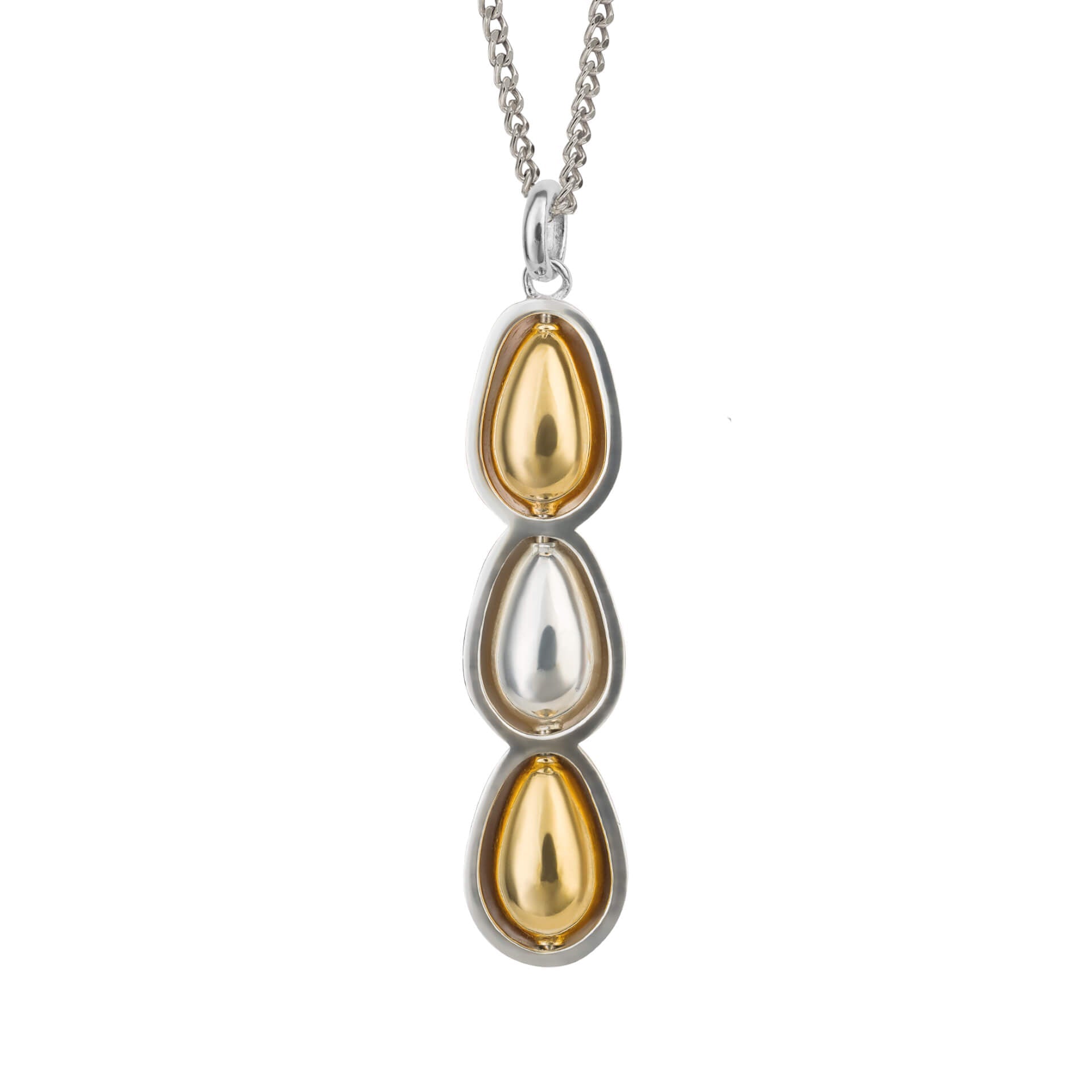 Beginnings Organic Drop Pendant with Spinning Inlays