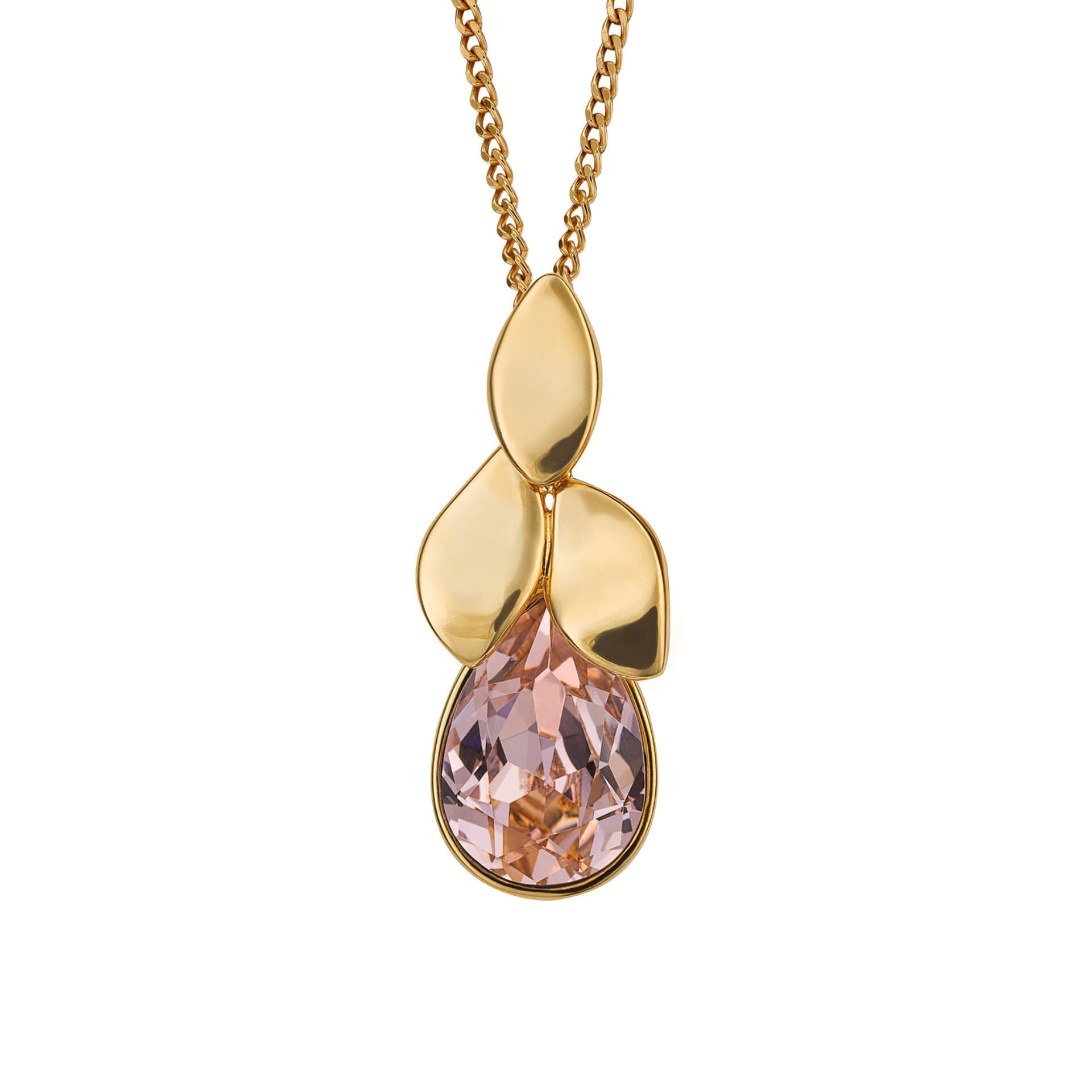 Beginnings Petal Drop Pendant with Crystal