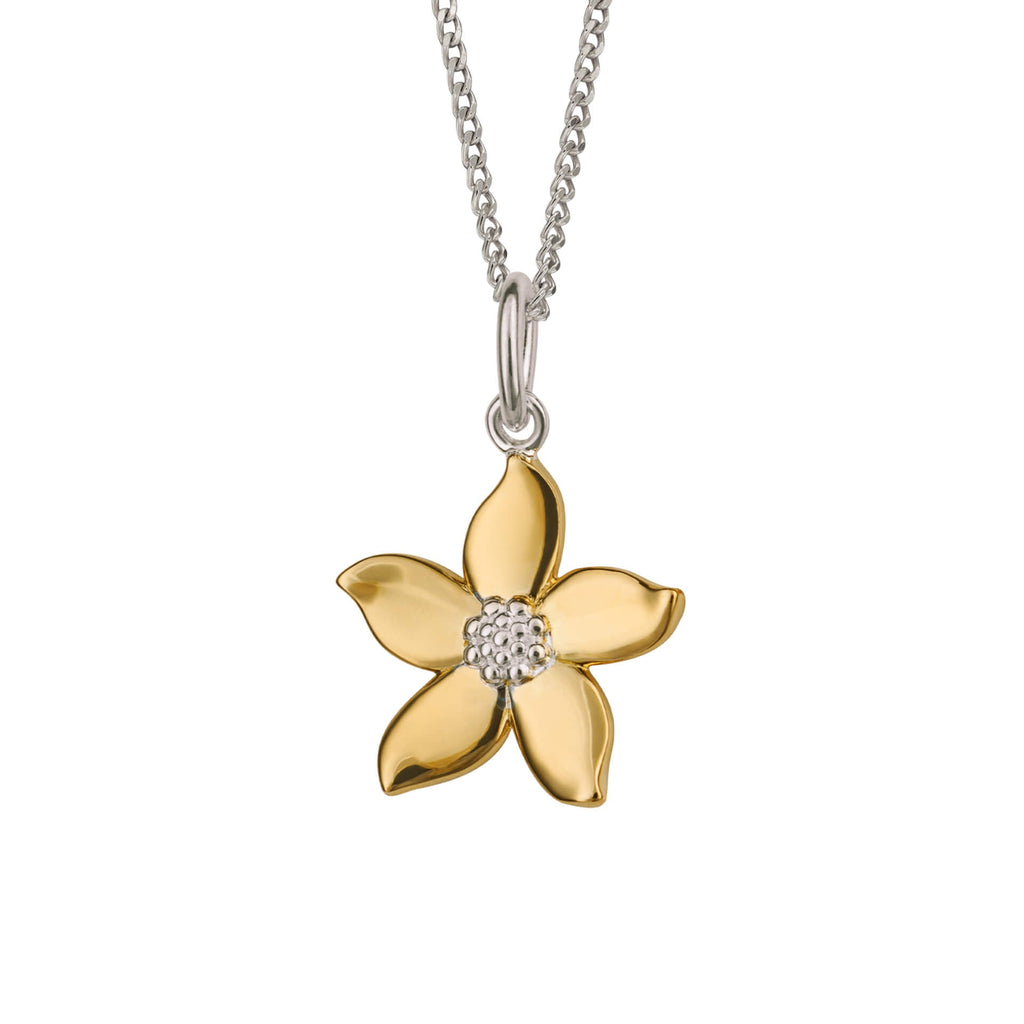 Beginnings Jasmine Flower Pendant with Yellow Gold Plating