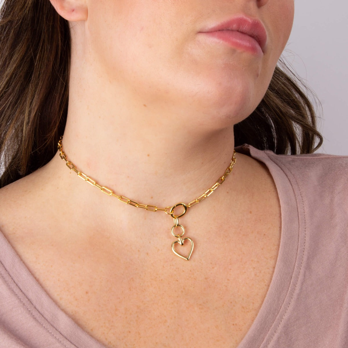 Beginnings Open Link Charm Carrier Necklace
