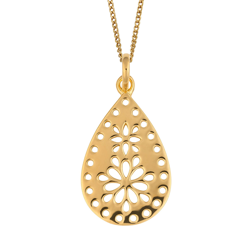 Beginnings Cut Out Lace Pattern Pendant