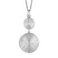 Beginnings Double Spiral Disc Drop Pendant