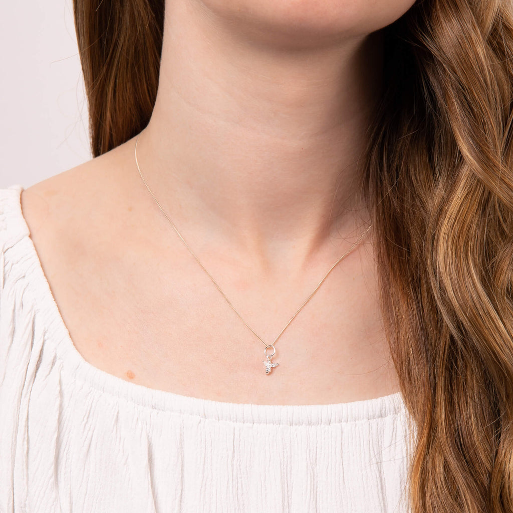 Beginnings Bee Pendant Charm with Cubic Zirconia