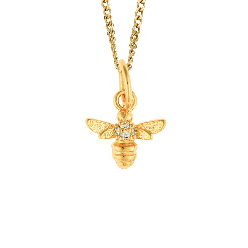 Beginnings Bee Pendant Charm with Cubic Zirconia