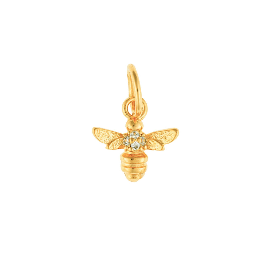 Beginnings Bee Pendant Charm with Cubic Zirconia