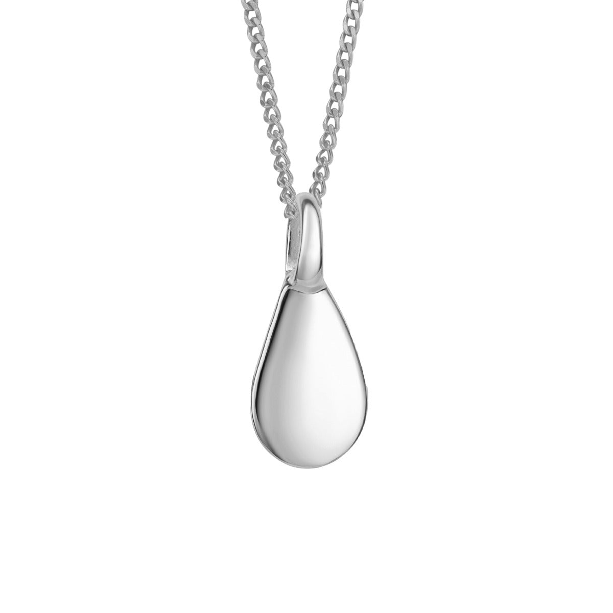 Beginnings Droplet Shaped Engravable Tag Pendant