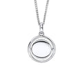 D For Diamond Round Spinner Pendant with Diamond