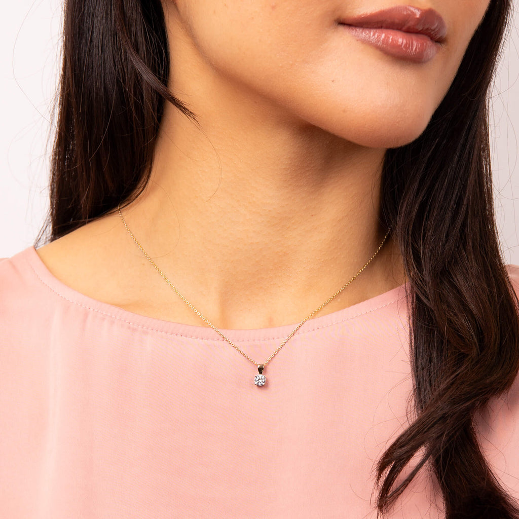 Diamonfire Four Claw Carat Pendant