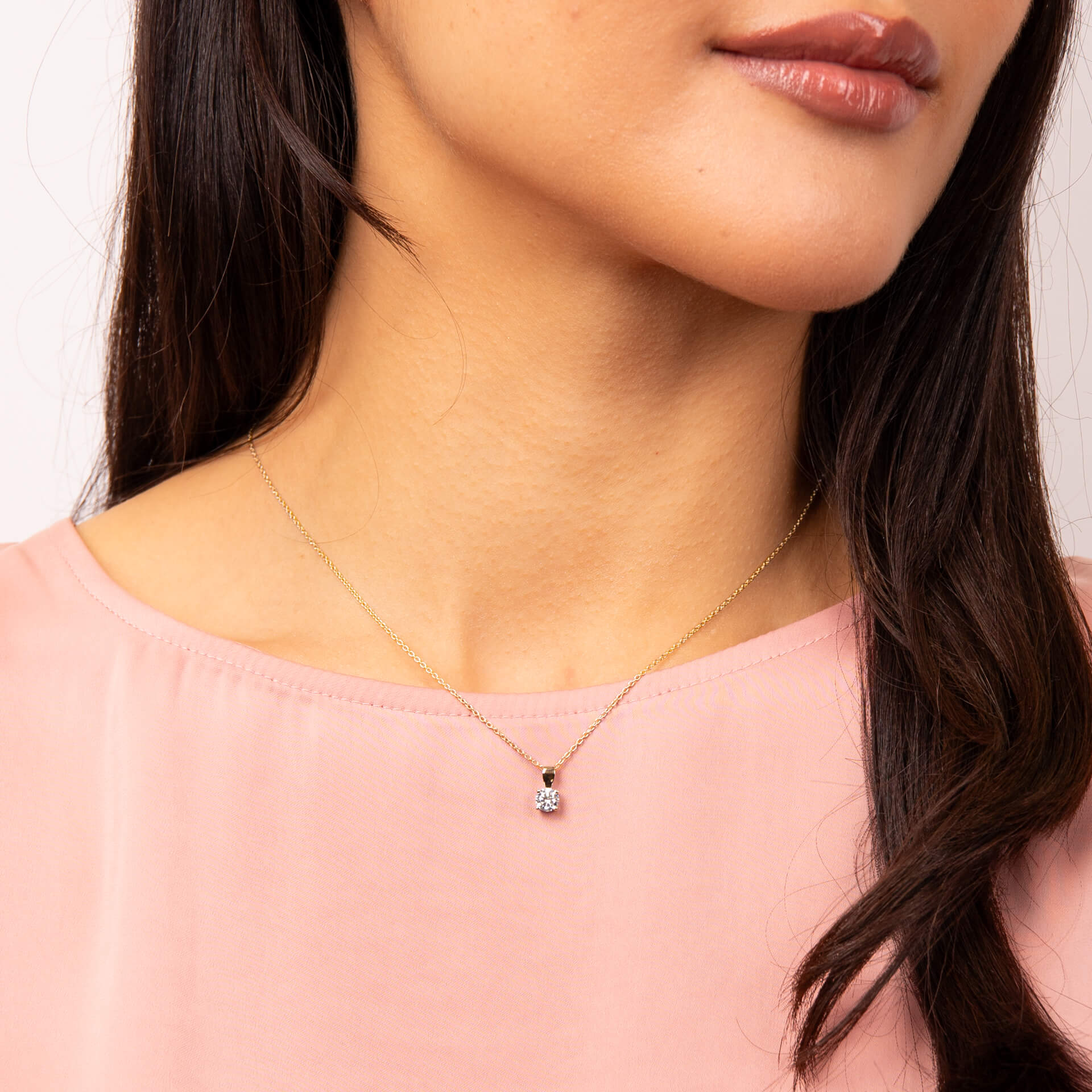 Diamonfire Four Claw Carat Pendant